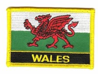 Flaggen AufnäHer Patch Wales Schrift Fahne Flagge