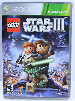 NEW NIB SEALED LEGO Star Wars III 3 The Clone Wars Microsoft Xbox 360 2011 RARE!