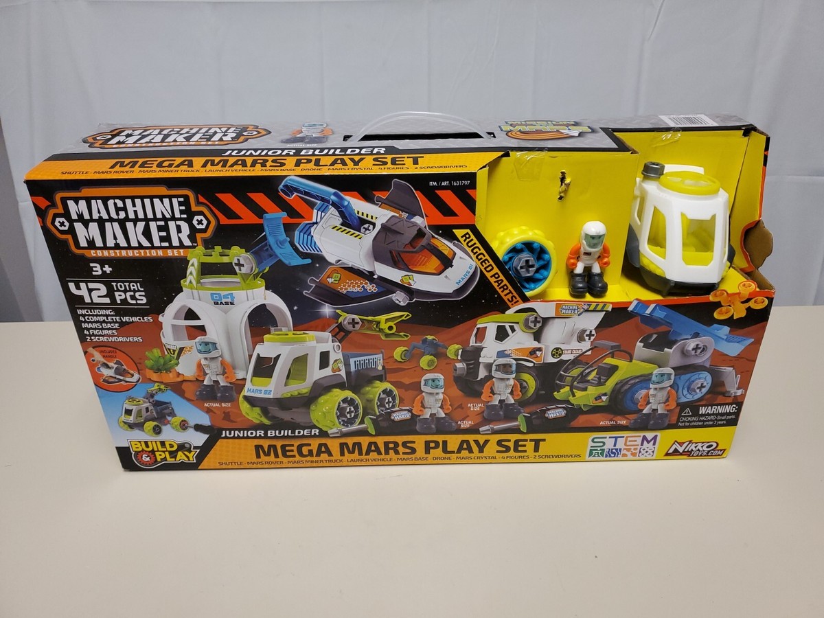 NIKKO Mars Construction Mega Machine Maker Play Set 42 Pieces