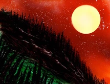 Original Signed Painting of a Outdoor Hillside by Artist Jason Girard.