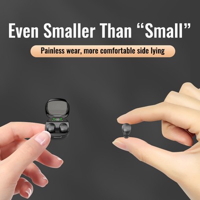 Mini Earbuds Invisible Sleep Headphones TWS Bluetooth 5.3 Earphones Wireless US