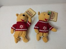 2X Disney Store Small Snowflake Sweater Winnie The POOH Plush Stuffed Animal