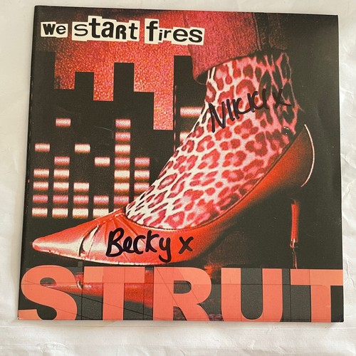 We Start Fires - Strut 7" Blue / Signed & Numbered Like New