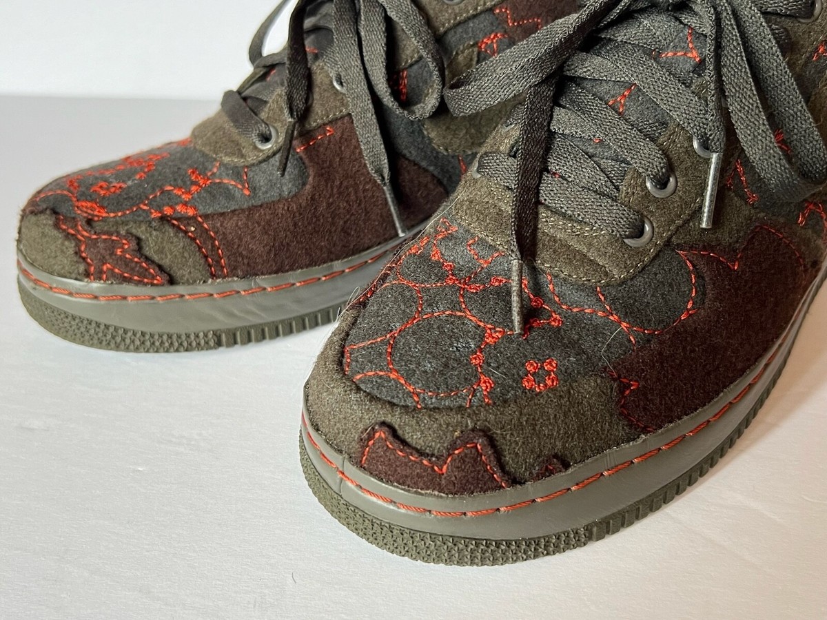 Lightly Worn NIKE Air Force 1 Supreme Tz Low MAHARAM Moss 2009 