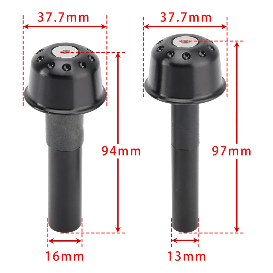 Peso de extremos de manillar CNC negro para Kawasaki Vulcan S 650 Z650RS Z900RS EE. UU. Foto 2 de 4