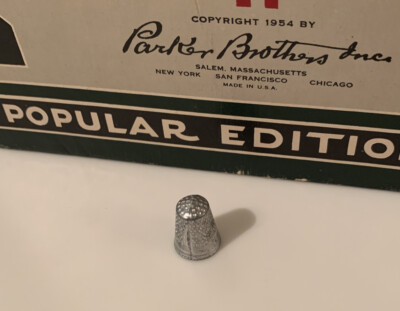 Vintage 1954 Monopoly THIMBLE Board game Replacement Piece token