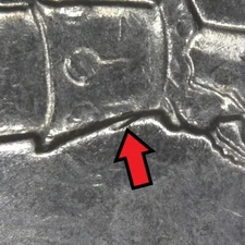 2021-P Washington Crossing Delaware DDR Doubled Die Reverse Error/Variety Circ.