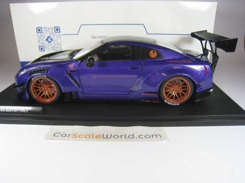 NISSAN GT-R R35 LBWK BODYKIT TYPE 2 1/18 SOLIDO (PURPLE) | eBay