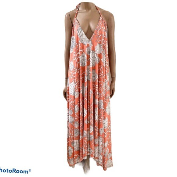 paisley print halter dress Paisley V-Neck Strappy Summer Beach Maxi Dress main image 0