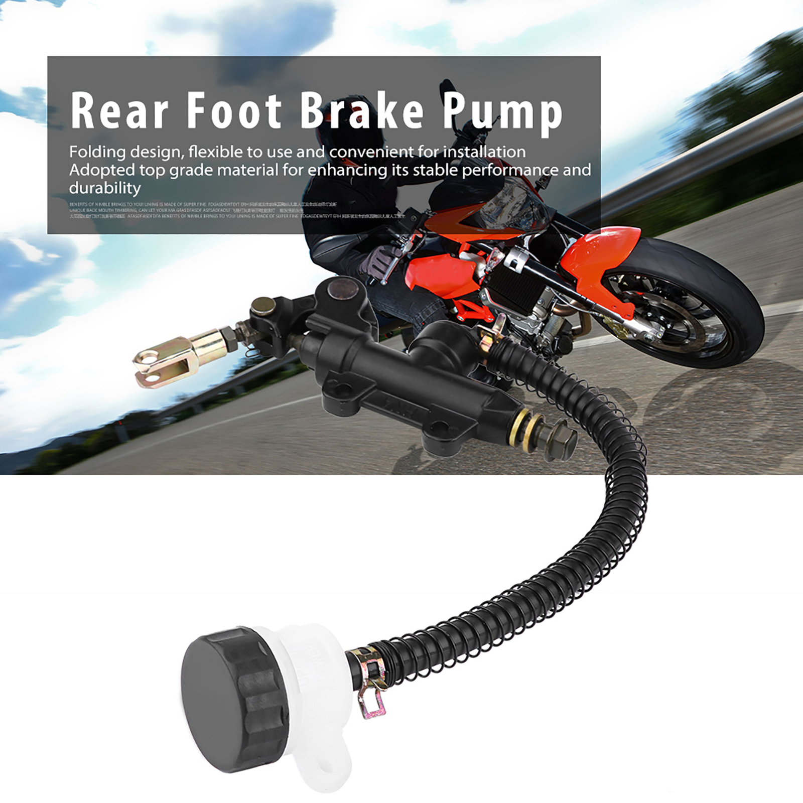 Hot Folding Rear Foot Brake Hydraulic Master Cylinder Pump Reservoir