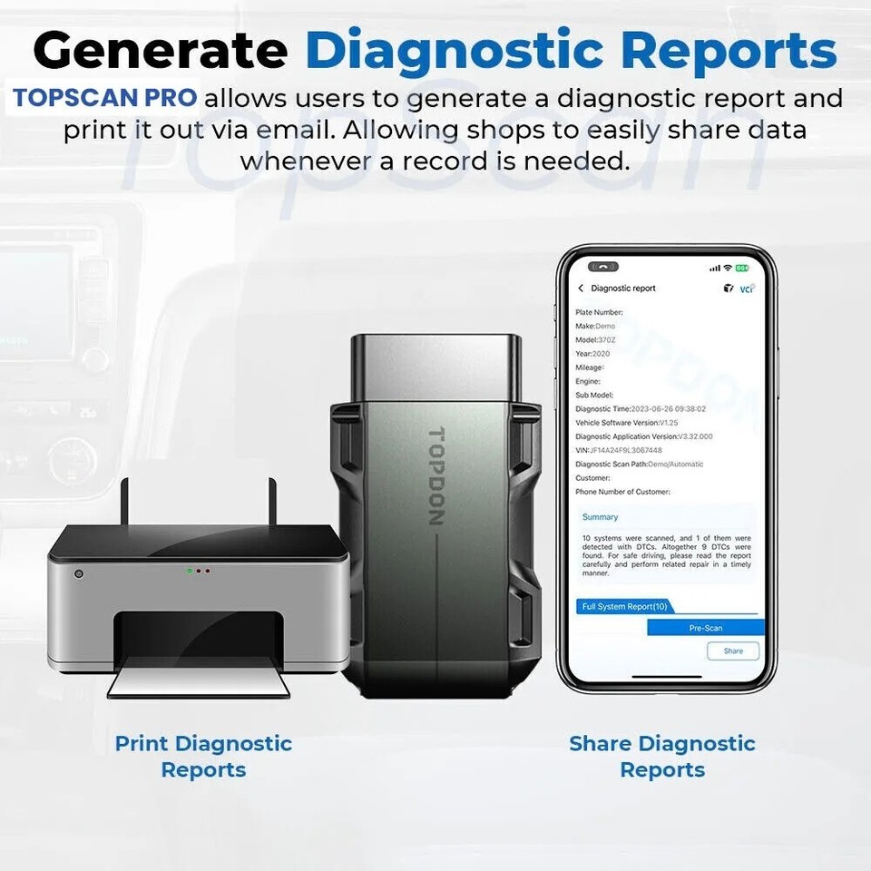 2026 TOPDON Topscan PRO Wireless OBD2 Scanner Code Reader Key Coding ...