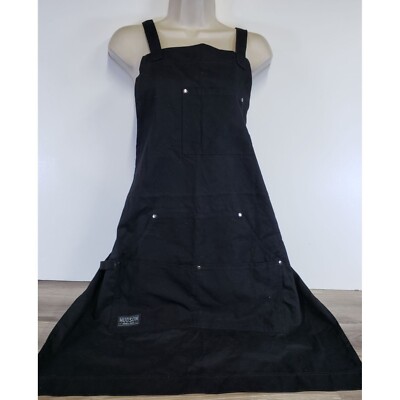 HUDSON DURABLE GOODS KITCHEN & GRILL BLACK APRON NEW WITH TAGS