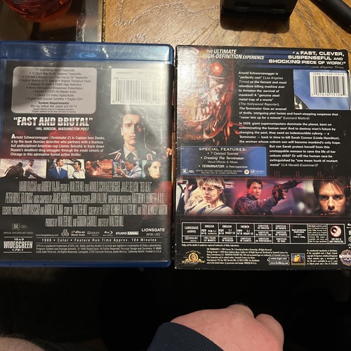 Red heat:1988 The Terminator/1984 High Def Schwarzenegger Blu-rays Remastered - Picture 7 of 8