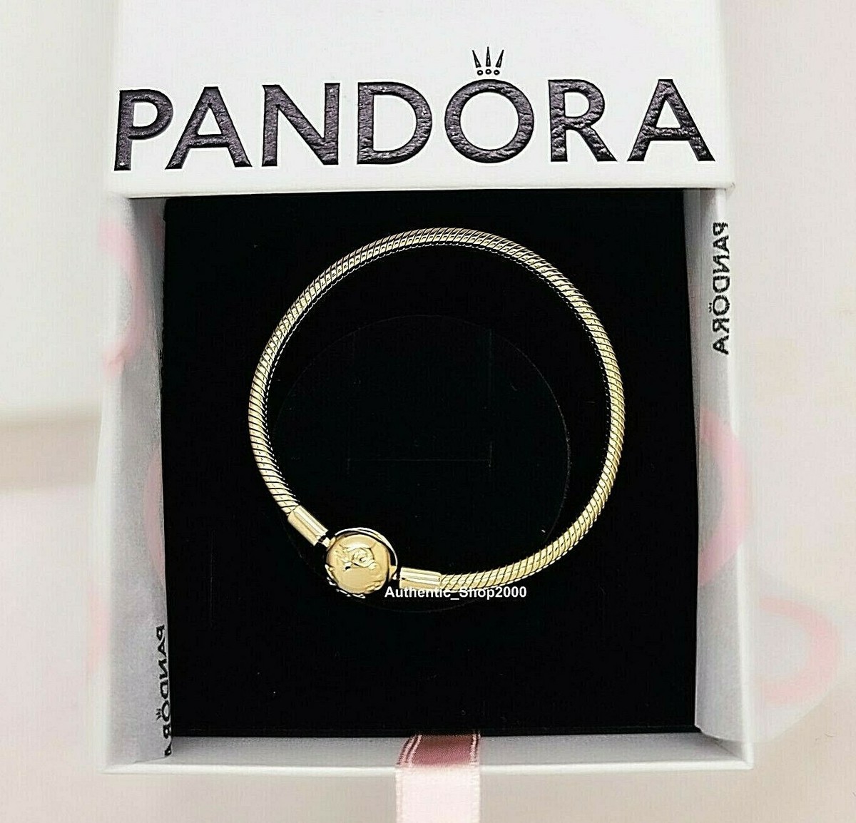 NEW Authentic PANDORA Moments 14k Gold Pl Snake Chain Charm