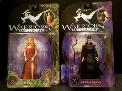Warriors Of Virtue : ELYSIA & BARBAROCIOUS Action Figures 1997 Play-Em MOC L@@K!