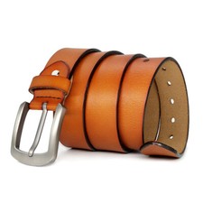 Big Size S-9XL Brown Leather Belt for Jeans Mens Belt 100 Real Leather Belt