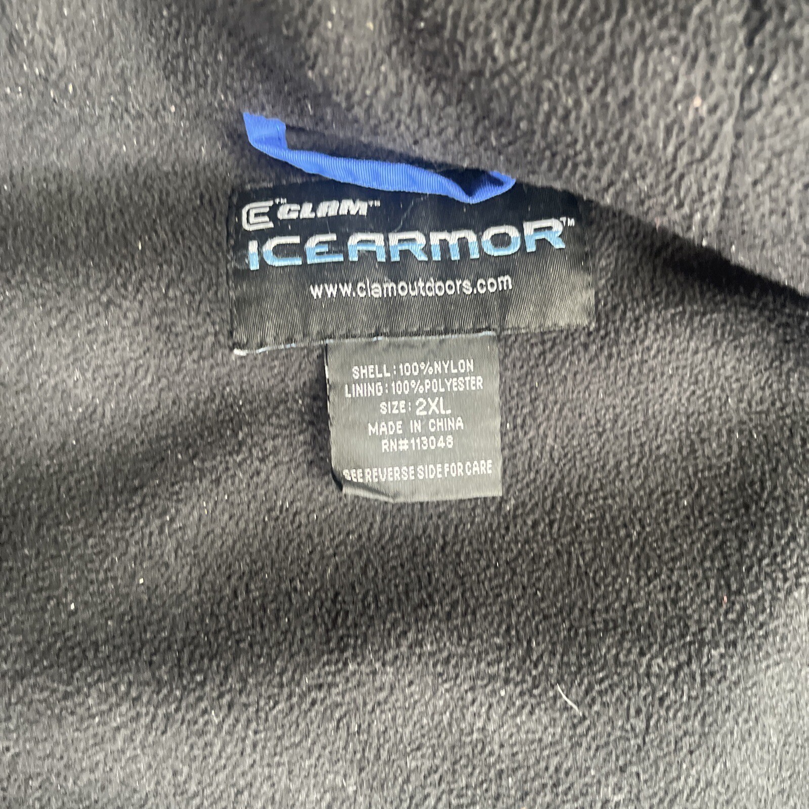 Ice Armor By Clam Ice Fishing Suit Jacket Bibs Men Sz 2XL XXL Blue
