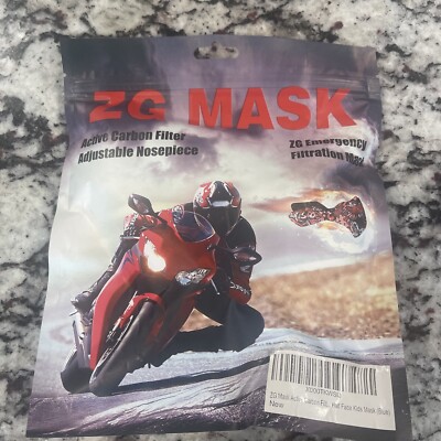 ZG Mask Active Carbon Filter Sports Half Face Mask (Kids, Blue) NEW IN PACKAGE