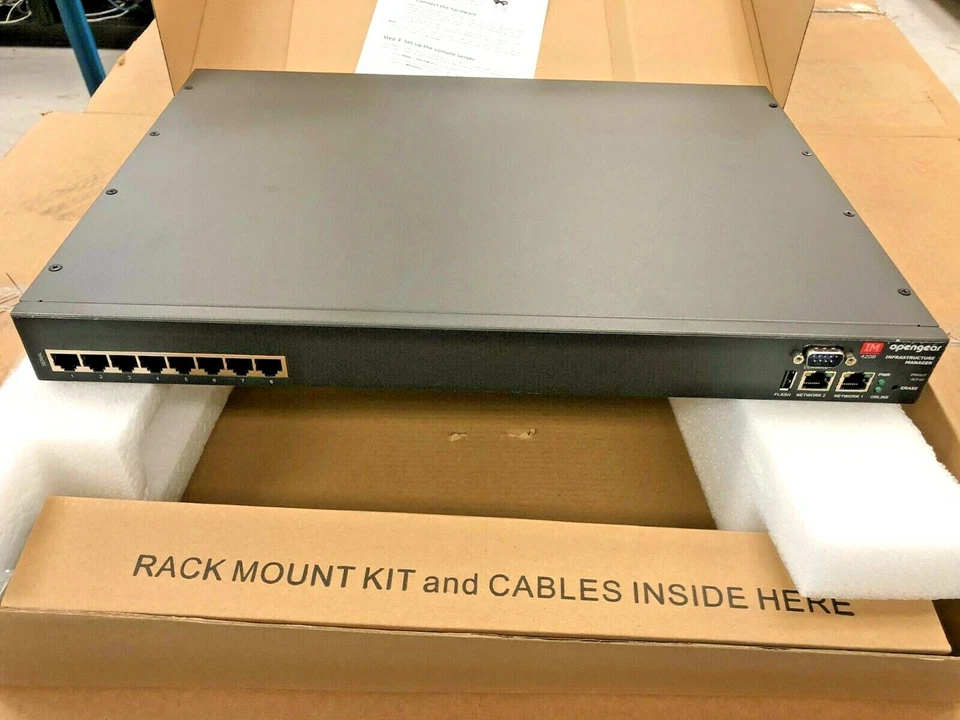Opengear IM4208-2-DAC-x2G Switch With 8x Serial Ports 2 Ethernet Ports AC - Image 2 of 4