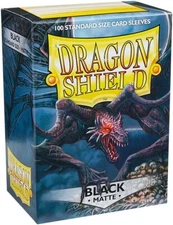 Dragon Shield Matte Black 100 Protective Sleeves 
