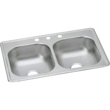 Elkay D233193 Dayton 33" Double Basin Drop In Stainless Steel Kitchen Sink