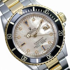 Rolex Rolex Mens Submariner 16613 Two-Tone Watch White MOP Dial Oyster Band 40mm