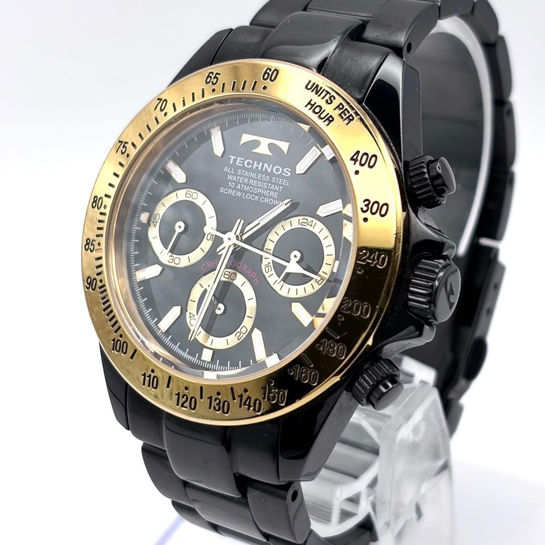 Technos Operational Chronograph Black Quartz Watc… - image 1