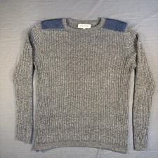 River Island Mens Grey Round Neck Cotton Blend Sweater - Medium
