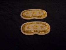 Civil War CSA Confederate Staff Officer Star General Uniform Collar Tabs White