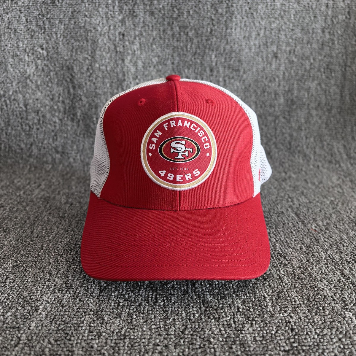 '47 Brand San Francisco 49ers Red White Trucker Snapback Hat M NFL
