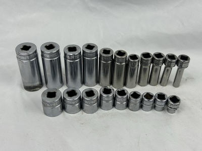 #ad Snap on 222SFFSM 3 8 SAE 20pc Socket Set 1 4 7 8 Flank Drive Deep amp; Shallow Read $299.99