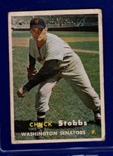 1957 TOPPS #101 Chuck Stobbs WASHINGTON SENATORS