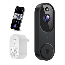 Wireless Wi-Fi Video Doorbell Camera with AI Motion Detection, 2 Way Audio, N...
