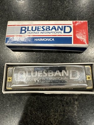 Vintage Blues Band Hohner International Harmonica C In Box