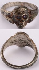 Memento Mori ww2 WWII Skull Bones Ring war period ww1 WWI Battlefield artifact