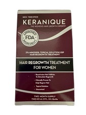 KERANIQUE HAIR REGROWTH TREATMENT FOR WOMEN 2 MINOXIDIL 3 MONTH SUPPLY NEW