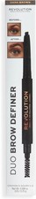 Image of Makeup Revolution Duo Brow Definer Pencil, Add Definition, Includes Brush, Dark