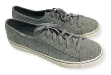 Keds NEW Sneakers Gray WF51953 Glitter Dot Sparkle Women's Size 10 Knit Fabric