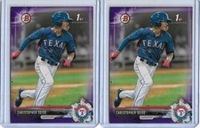 2017 BOWMAN CHRISTOPHER SEISE ROOKIE CARD #BD-74 LOT ~ 001/250 & 002/250  UNIQUE