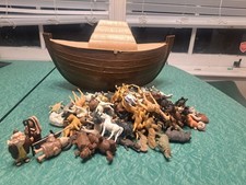 Vintage Arco Noah's Ark Playset Huge Lot Of Animals Please Read