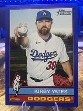Kirby Yates 2 Card Lot # Blue Border Color Match # Heritage High Number