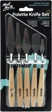 Studio Palette Knife Set, 5 Piece. Selection of Different Sizes and Styles of St