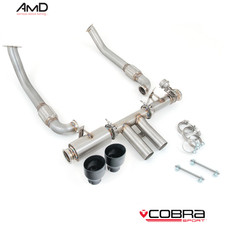 Porsche Cayman 718 2.5T Cobra Exhaust Valved Resonated Black Tips - Fits S & GTS