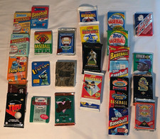 Vintage "Junk Wax Era" MLB Sealed 34 Packs Lot: Topps|Donruss|Score|Upper Deck+