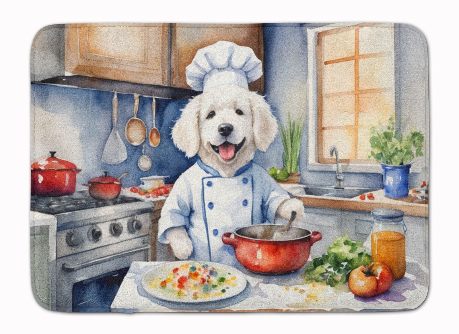 Kuvasz The Chef Memory Foam Kitchen Mat Machine Washable Anti-Fatigue Mat