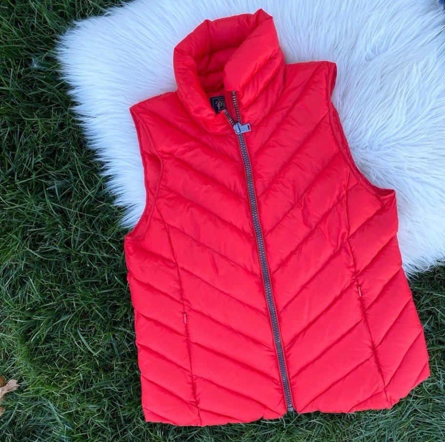 Red Pendleton Puffer Vest Down - Size Small - image 1