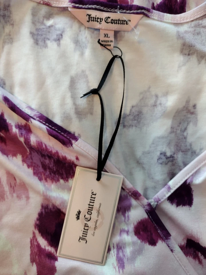 Новый с Ярлыками Juicy Couture искусственного надежном платье женщин размер XL розовый цветочный Midi богемное коттедж - Изображение 3 из 3