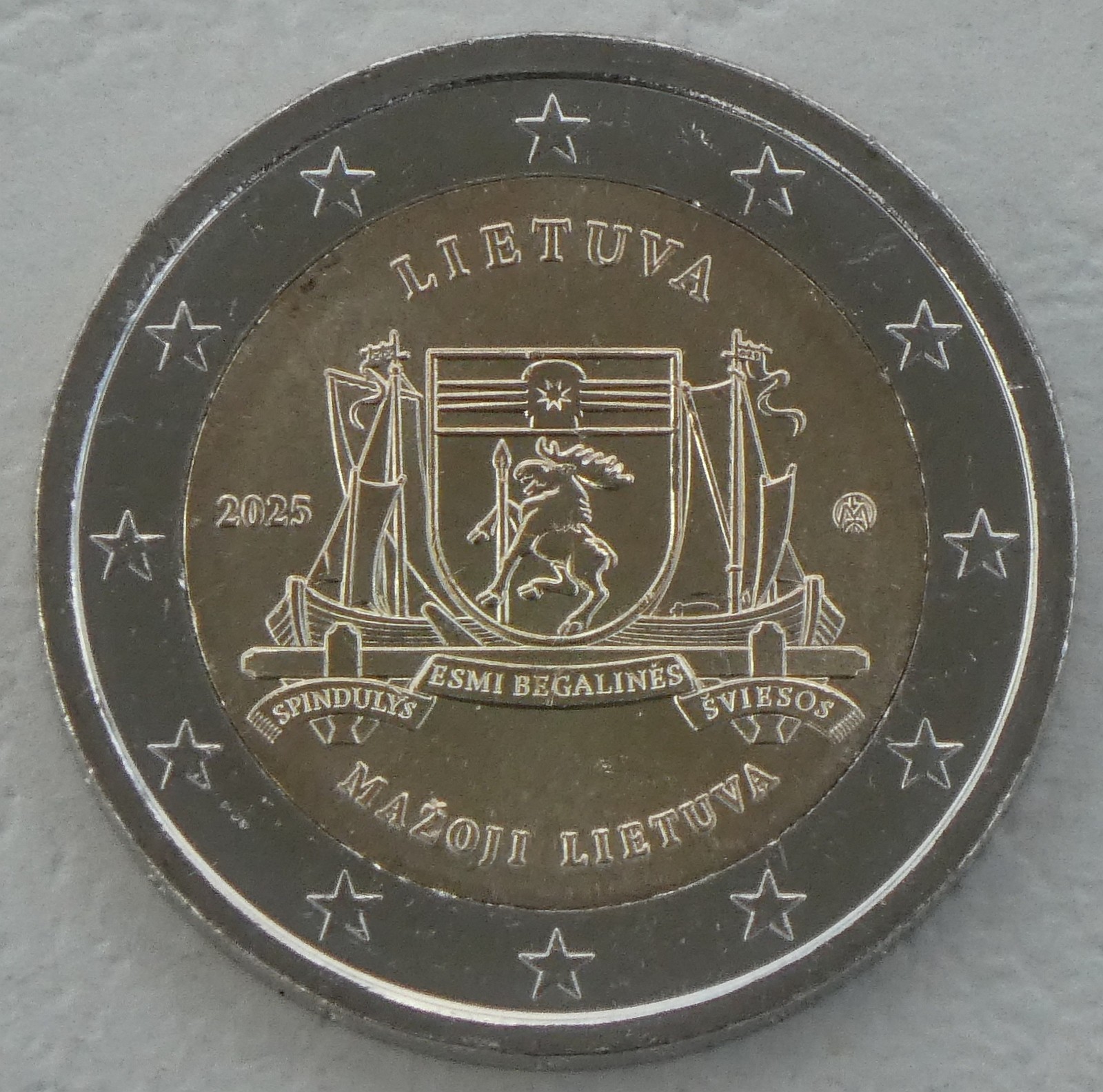 2 Euro Monnaie commémorative Lituanie 2025 Mažoji Lietuva SPLENDIDE Bi-Métal