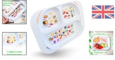 Microwave & Dishwasher Safe Portion Control Plate - Perfect for Healthy Eating