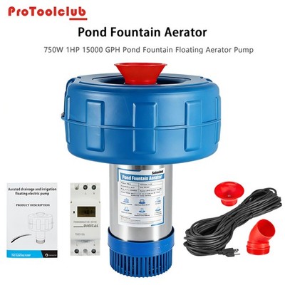 1HP 15000LPH Pond Fountain Aerator Lake Pond Fountain Floating Aerator Pump New